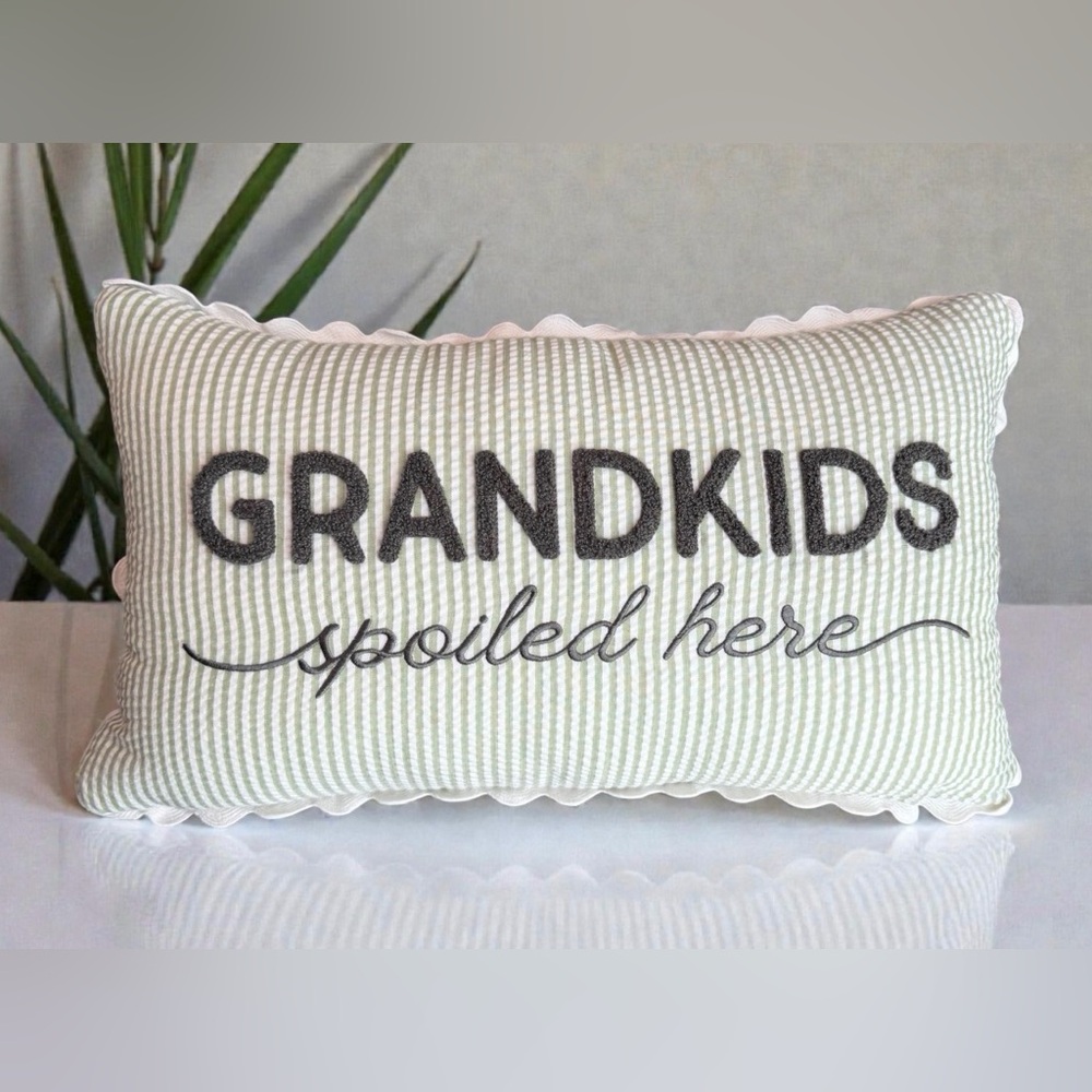 Grandkids Spoiled Here Decorative Pillow